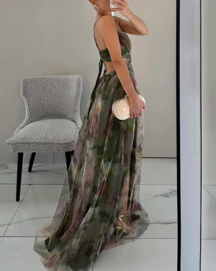 La Fiora™ | Maxi Šaty s Květinovou Elegancí