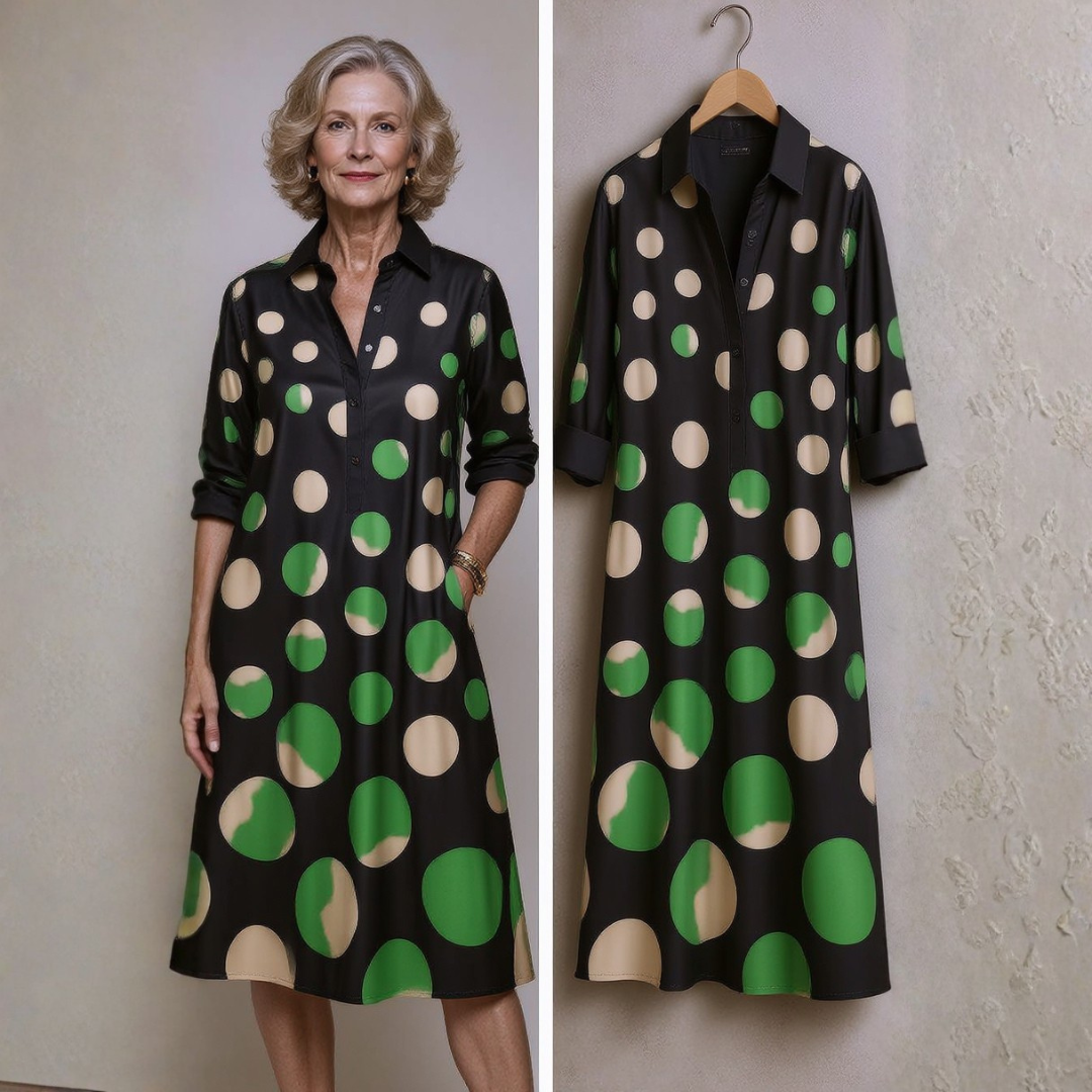 Loretta™ | Saténové Midi Šaty Chic