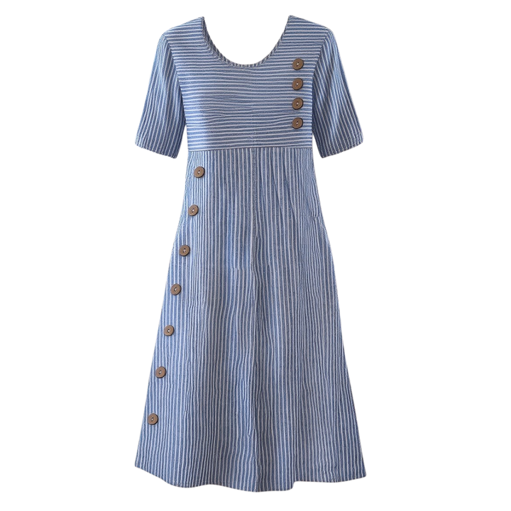 Luisa™ | Elegantní Pruhované Midi Šaty