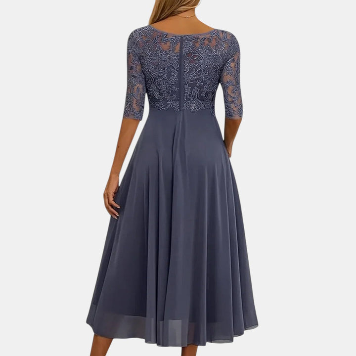 Rhonda™ | Elegantní Krajkové Midi Šaty