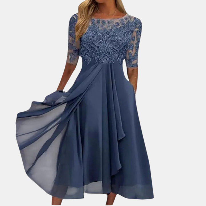 Rhonda™ | Elegantní Krajkové Midi Šaty