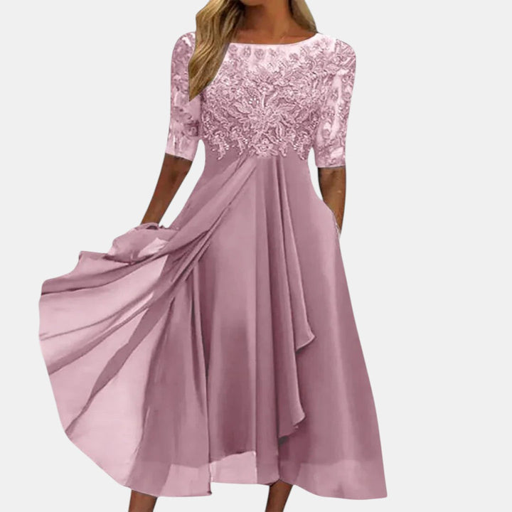 Rhonda™ | Elegantní Krajkové Midi Šaty