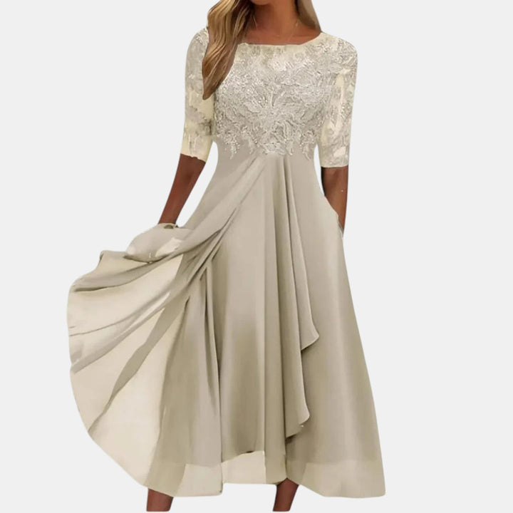 Rhonda™ | Elegantní Krajkové Midi Šaty