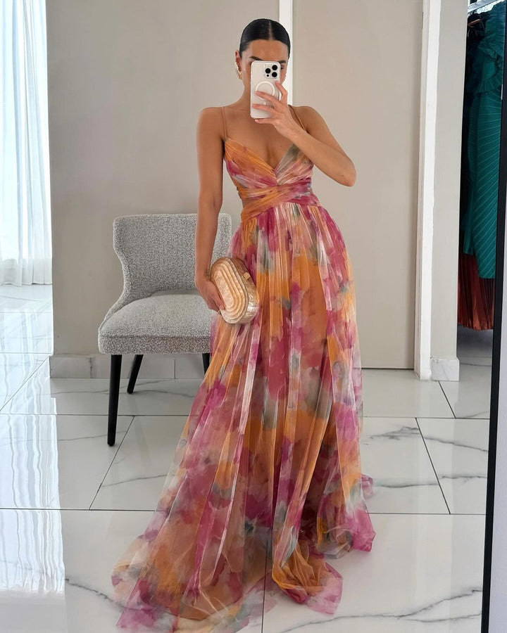 La Fiora™ | Maxi Šaty s Květinovou Elegancí