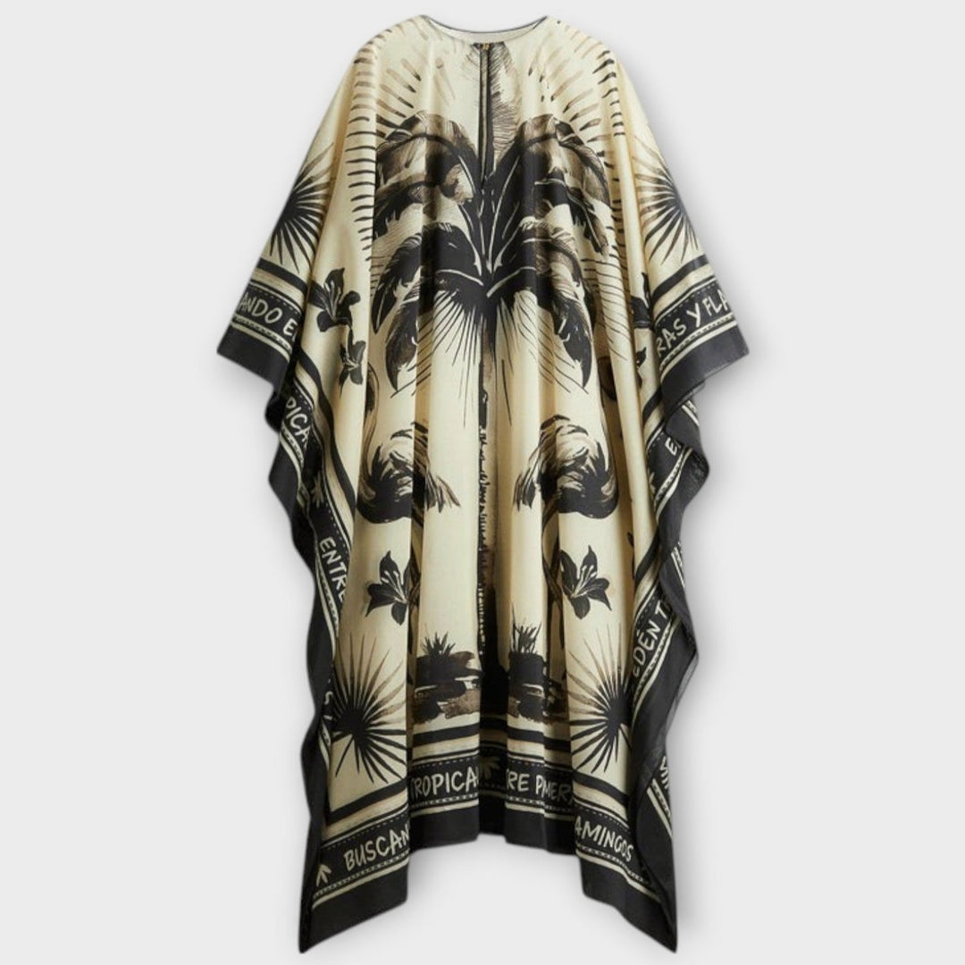Melissa - Extra velký kaftan s potiskem plameňáka
