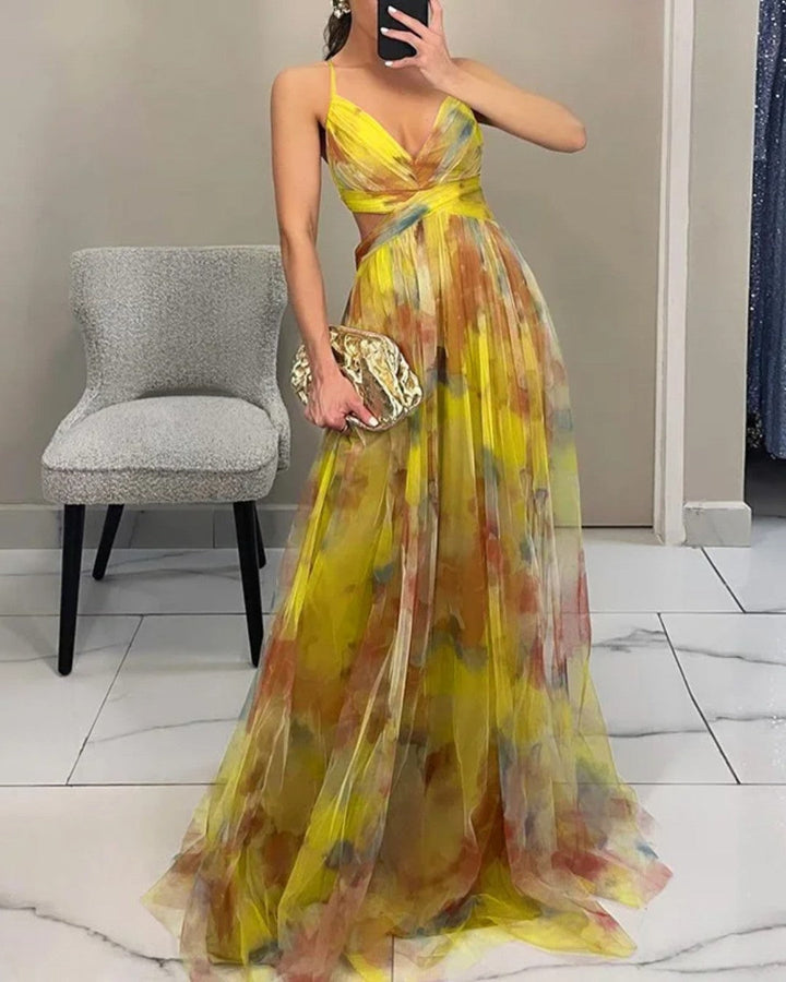La Fiora™ | Maxi Šaty s Květinovou Elegancí