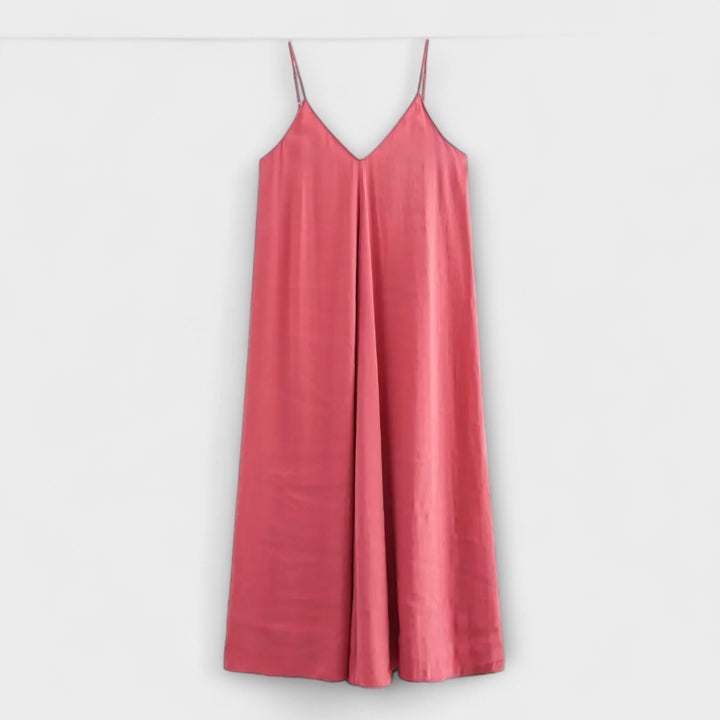 Hedvábné maxi šaty na slip – noční elegance