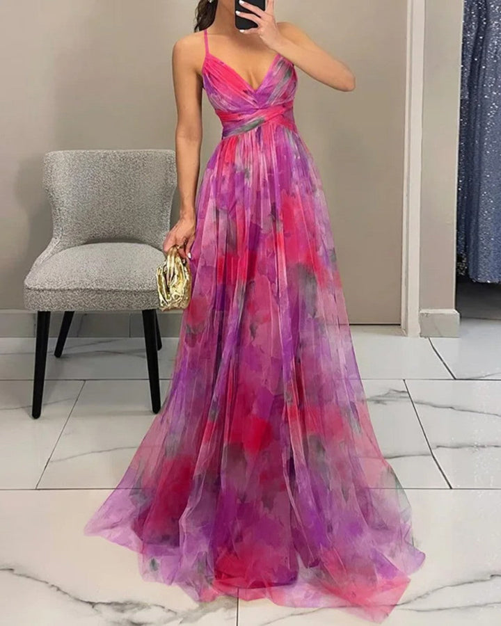 La Fiora™ | Maxi Šaty s Květinovou Elegancí