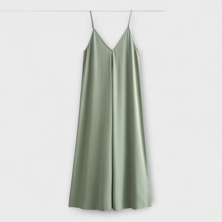 Hedvábné maxi šaty na slip – noční elegance