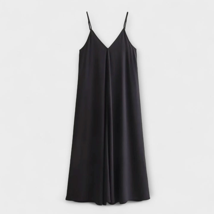 Hedvábné maxi šaty na slip – noční elegance