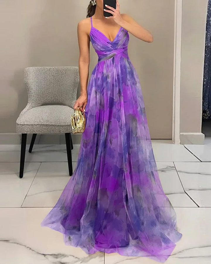 La Fiora™ | Maxi Šaty s Květinovou Elegancí