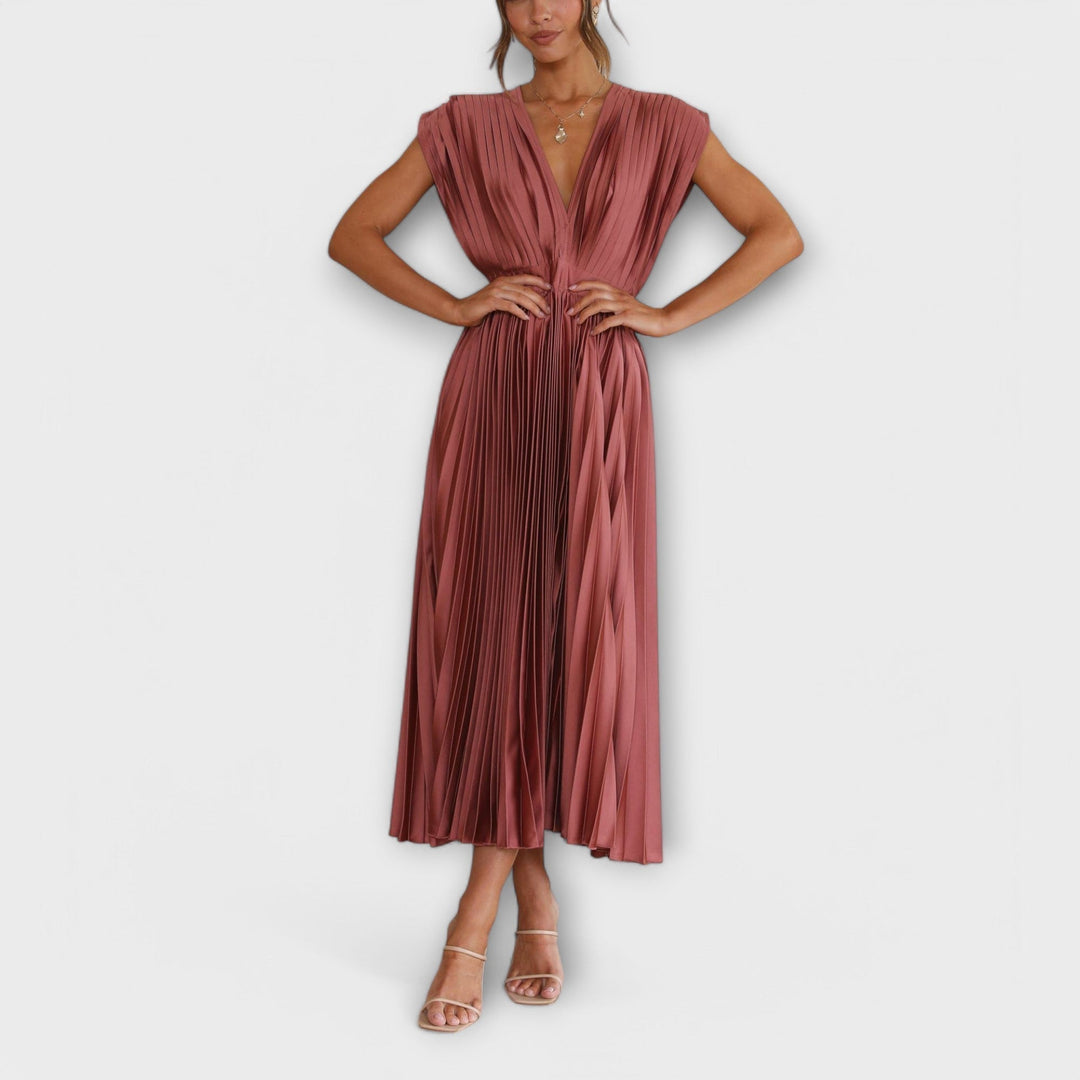 Maria - Plisé Šaty s Nadčasovou Elegancí