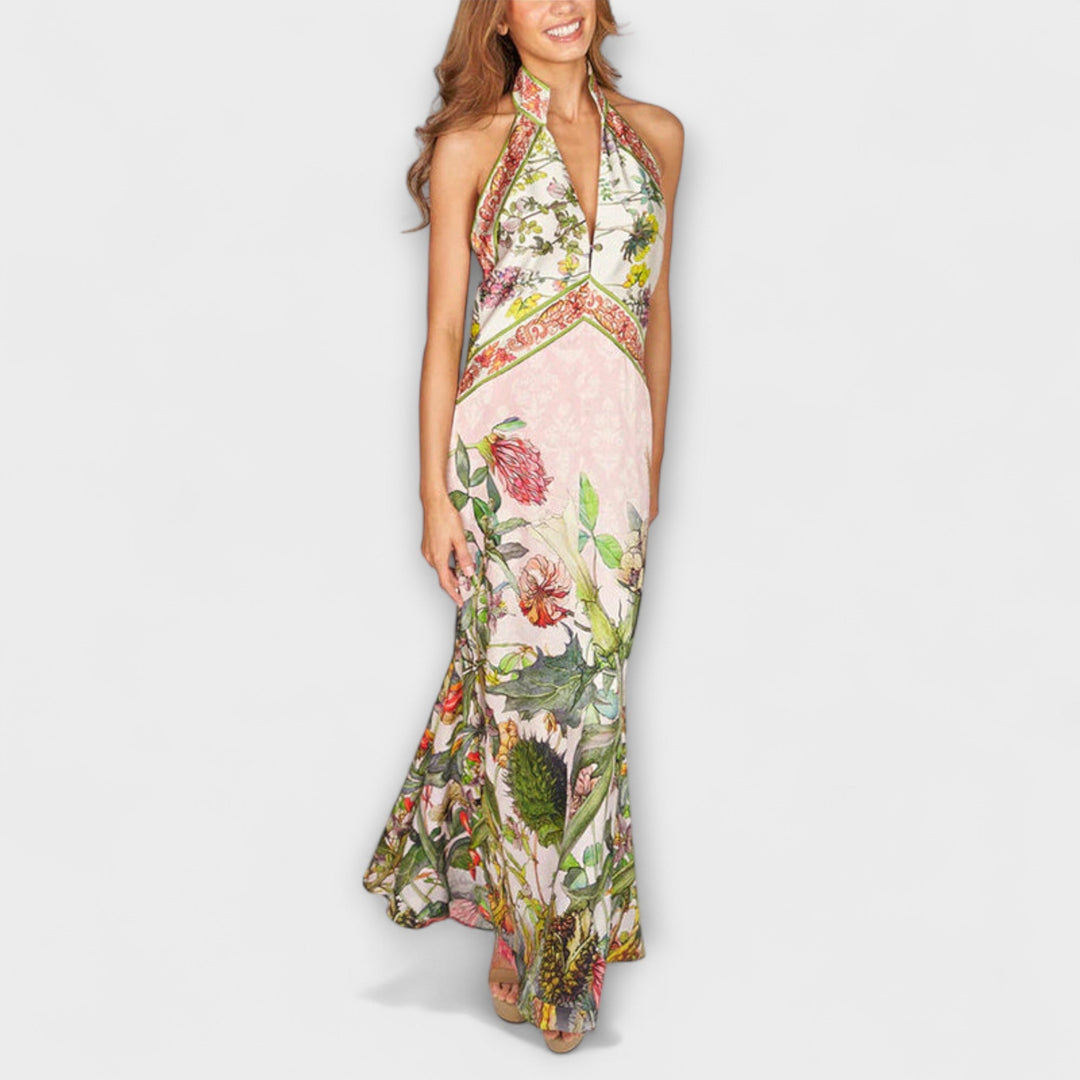 Ayla - Maxi šaty s květinovým vzorem