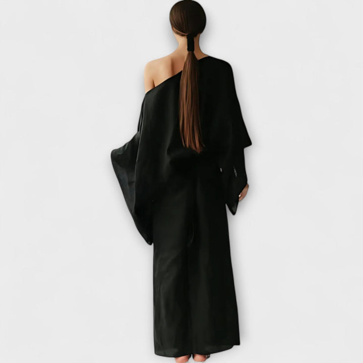 Dana - Kimono šaty z lnu a bavlny