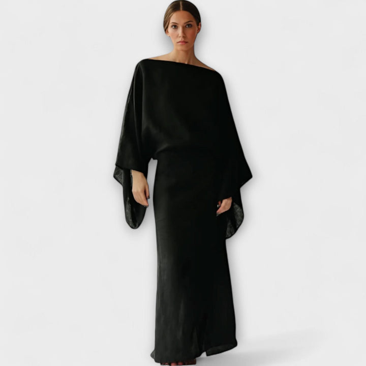 Dana - Kimono šaty z lnu a bavlny